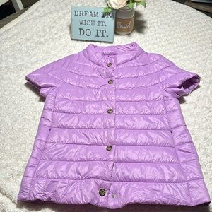 Patty Kim orchid light puffer jacket